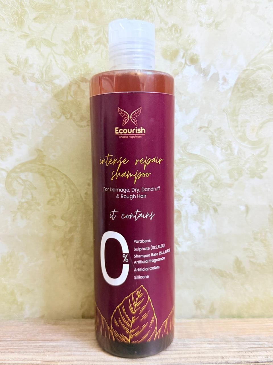 Ecourish Intense Repair Shampoo for Dry and Damaged Hair | Anti Dandruff Repair Shampoo for Frizzy Hair